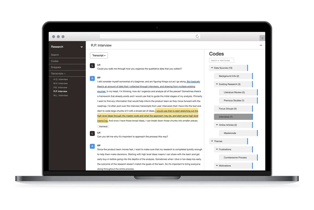 Delve Qualitative Tool Collaboration